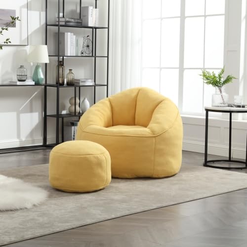 Memory Foam Bean Bag Chair with Ottoman Z858