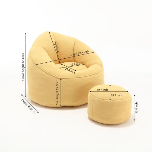 Memory Foam Bean Bag Chair with Ottoman Z858