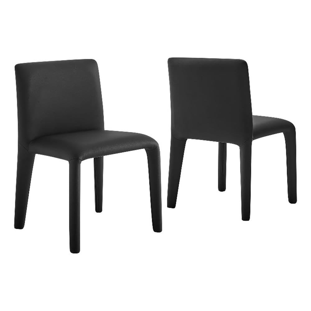 Black Faux Leather Dining Chair W877