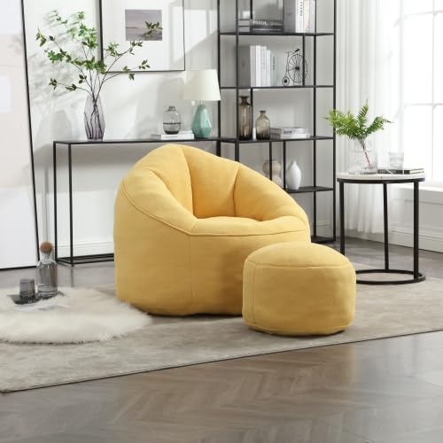 Memory Foam Bean Bag Chair with Ottoman Z858