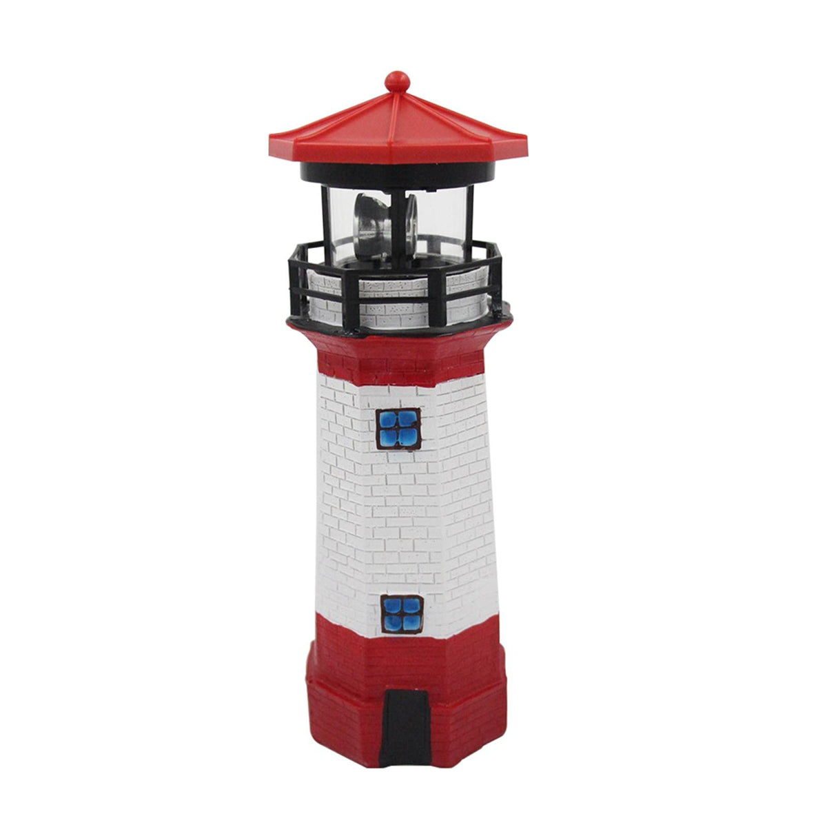 Solar Lighthouse Outdoor Decor with Rotating Beacon X983077