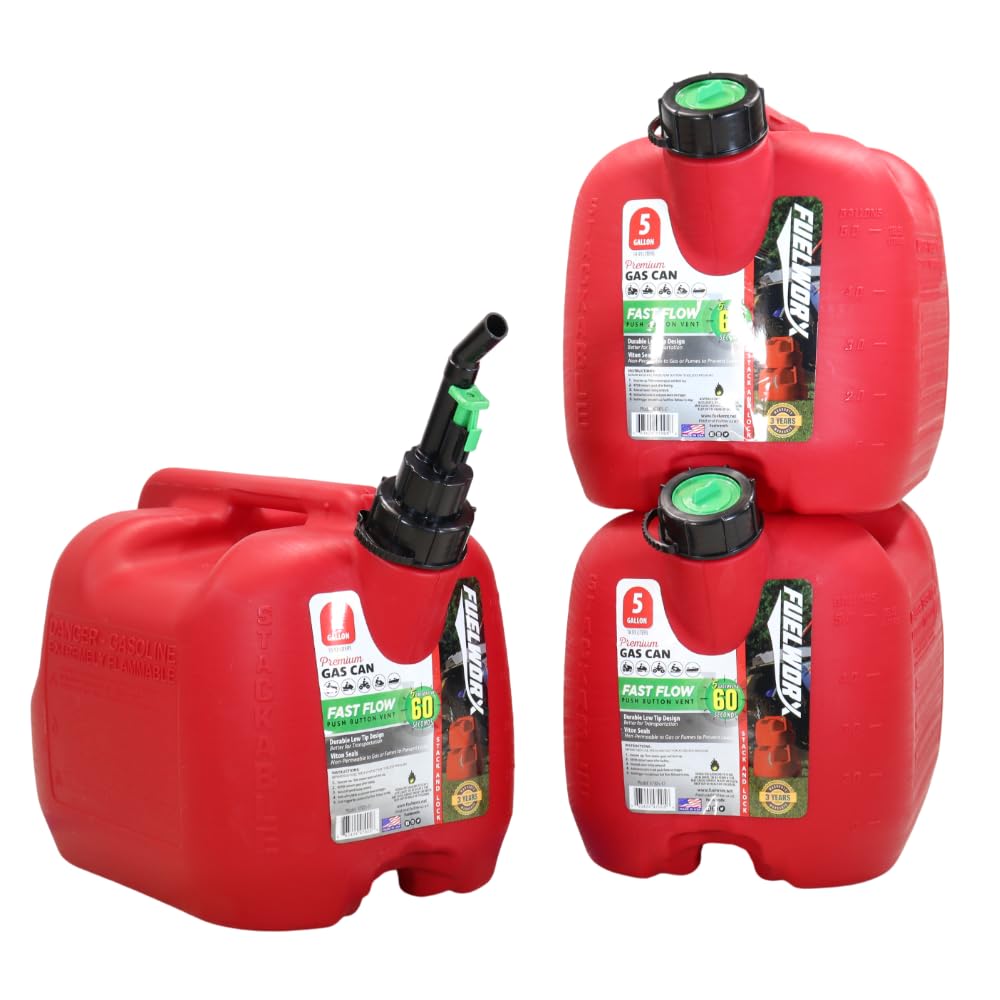 5 Gallon Gas Cans 3-Pack D84241