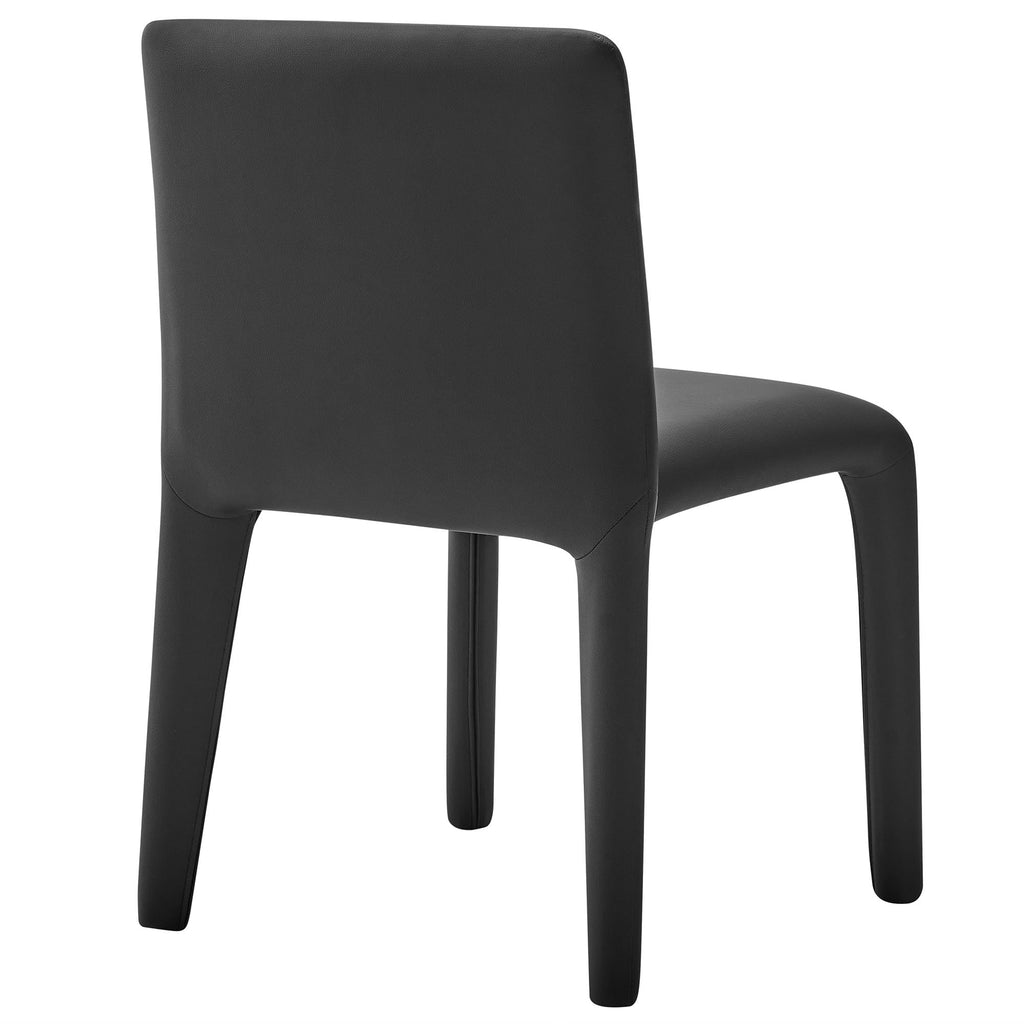 Black Faux Leather Dining Chair W877