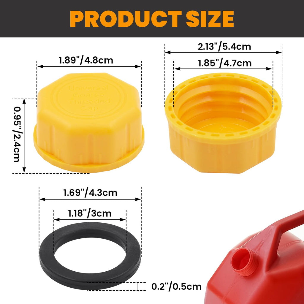 4 Pack 5 Gal Gas Can Replacement Caps C30209
