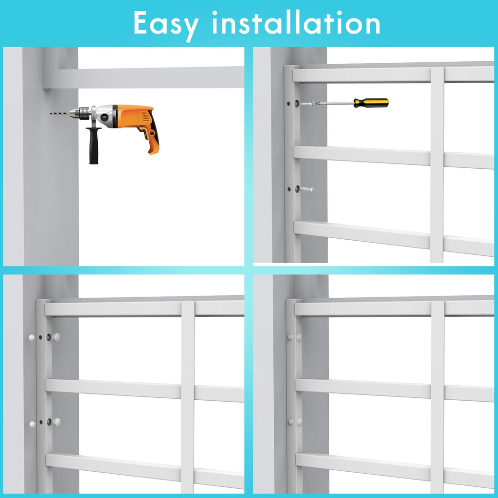 Adjustable White Window Safety Guard O744301