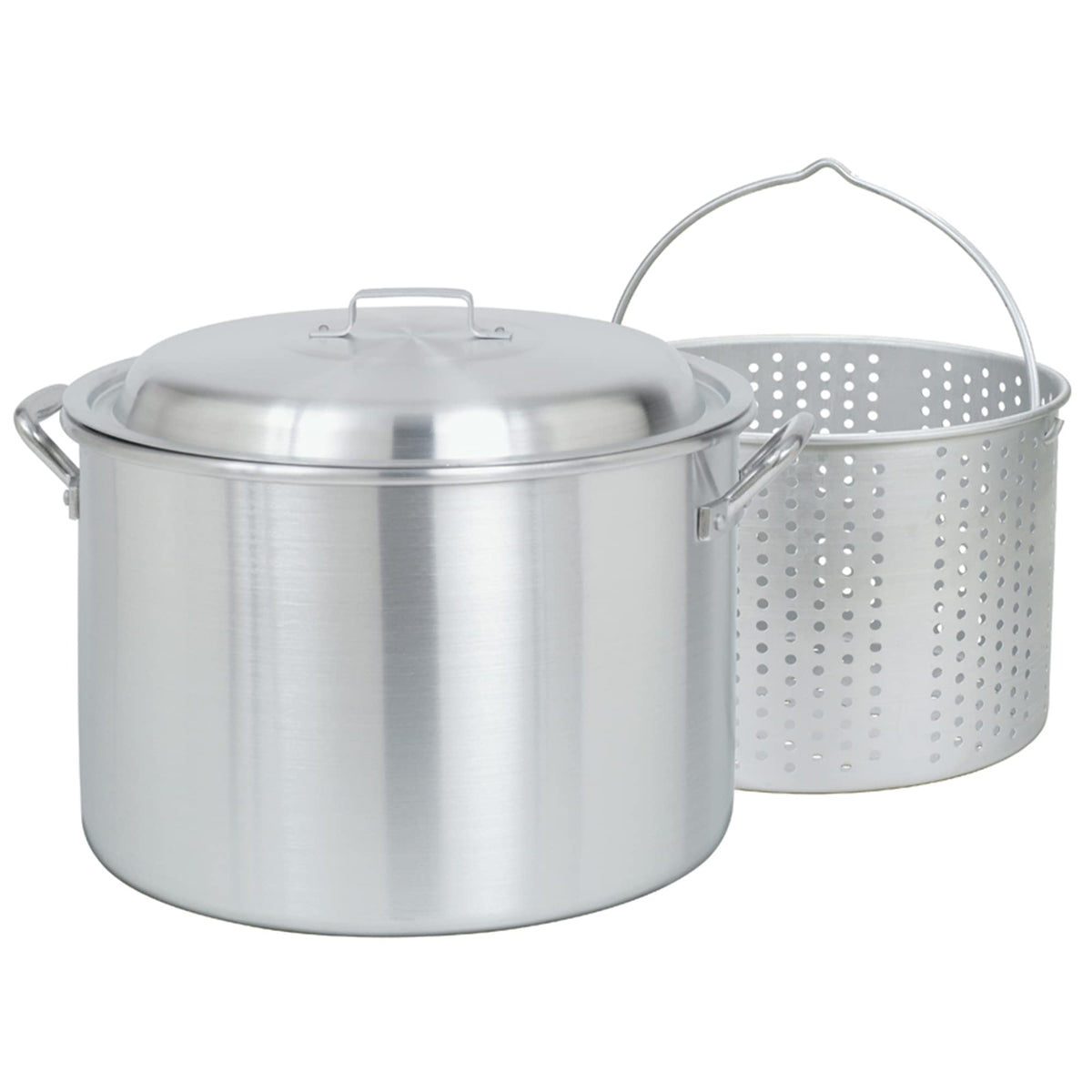 20-Qt Aluminum Stockpot with Basket H956