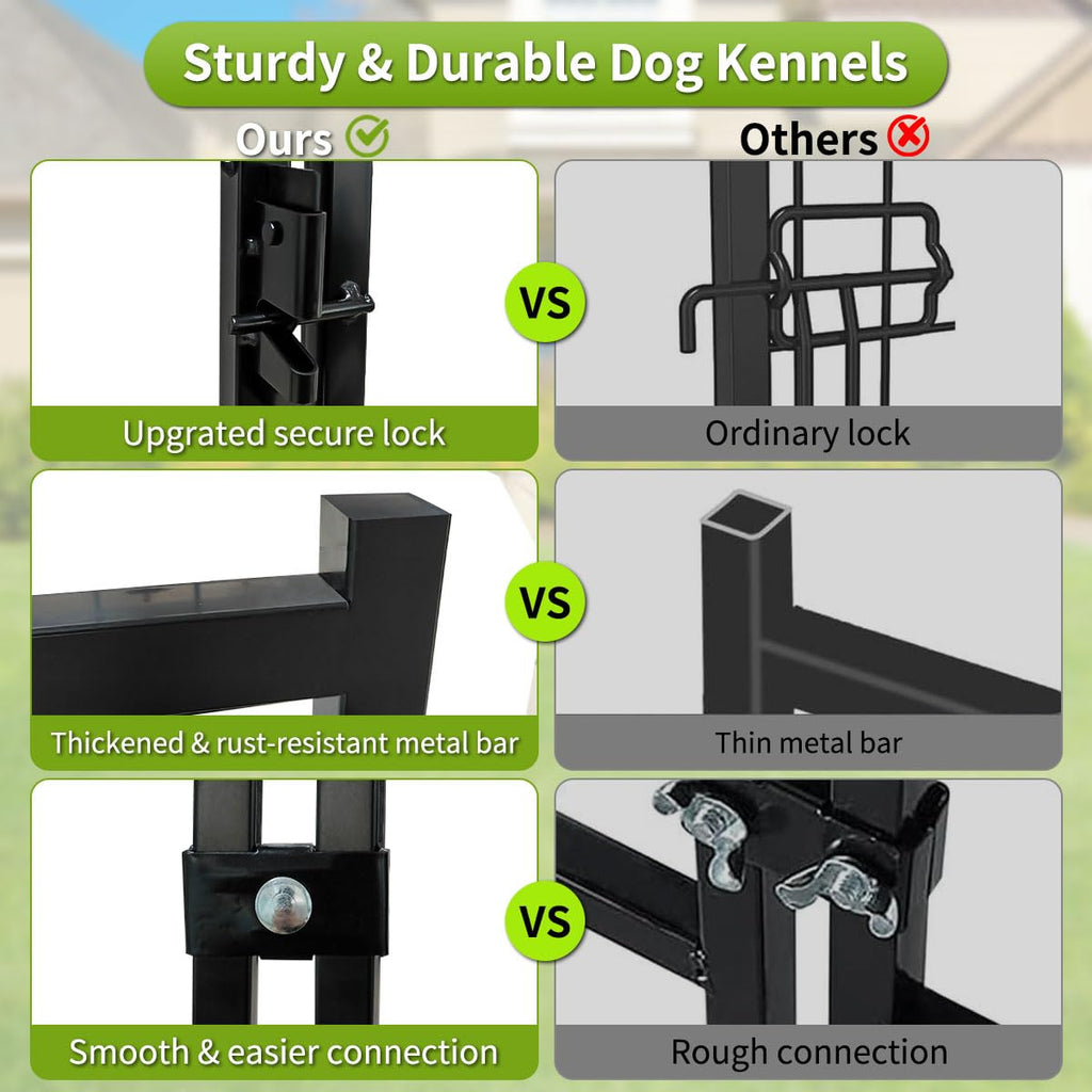 Heavy Duty Dog Kennel with Roof I81842