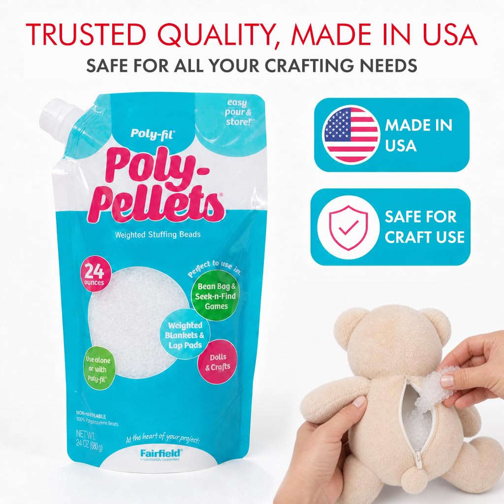 Polyester Weighted Stuffing Beads 24-Ounce Bag N991