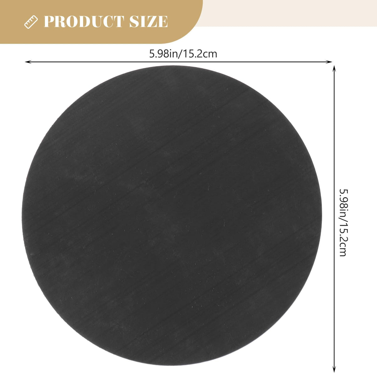 4pcs Round Cork Coasters with ABS Base U9980