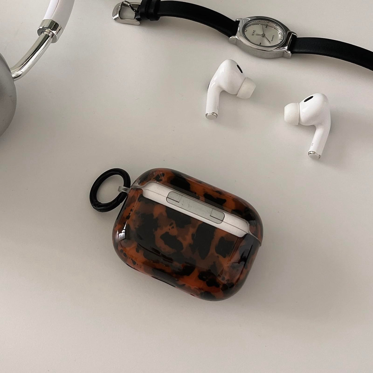 Leopard Cheetah Print AirPods 3rd Generation Case with Keychain O907134