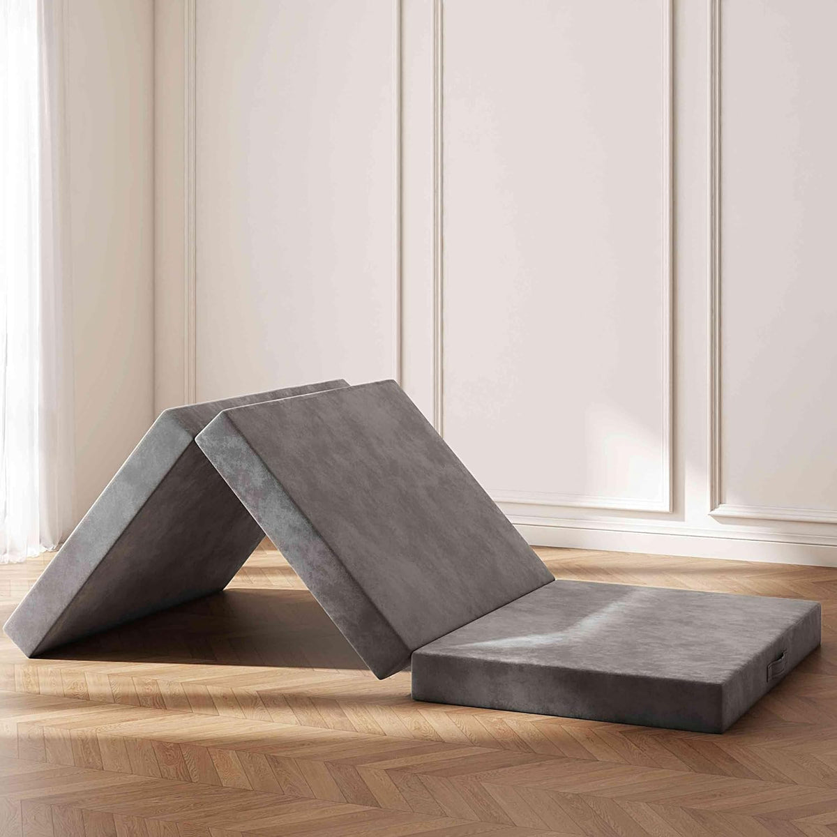4 inch Twin Tri-Fold Memory Foam Mattress with Washable Cover T82483