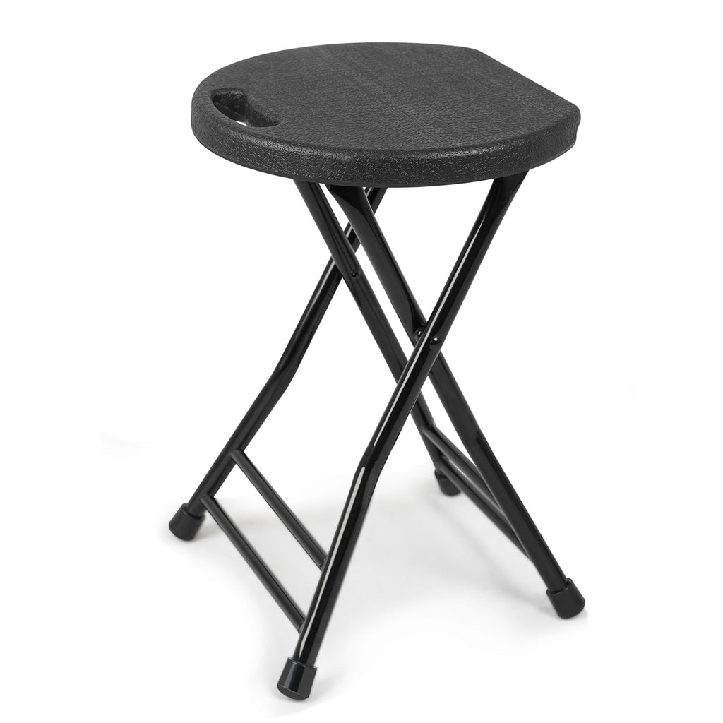 Folding Stool with Handle and Non-Slip Feet Q435