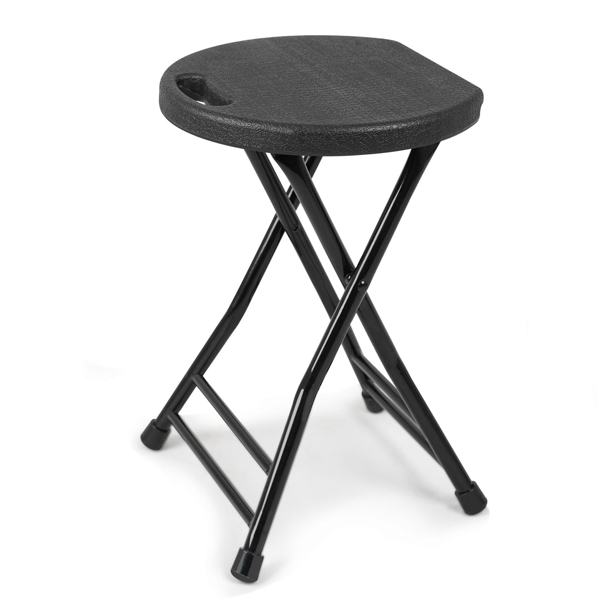 Folding Stool with Handle and Non-Slip Feet Q435