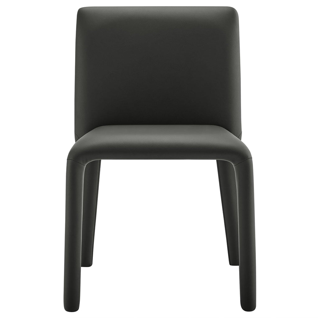 Black Faux Leather Dining Chair W877