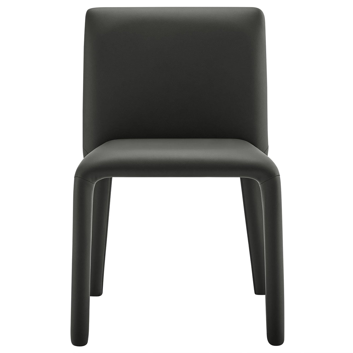 Black Faux Leather Dining Chair W877
