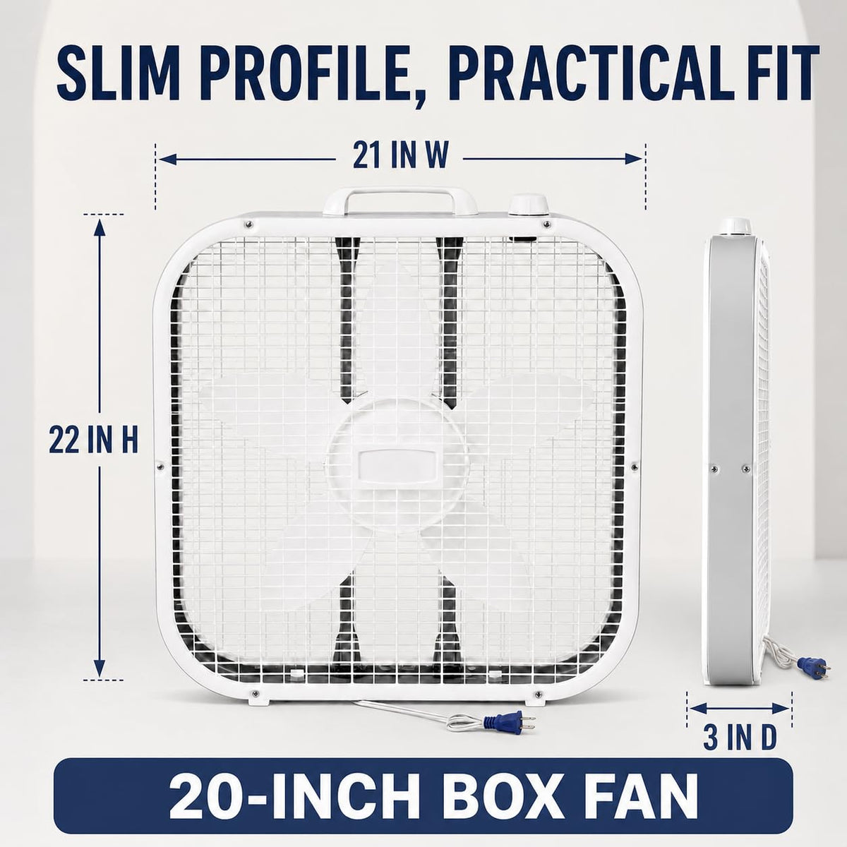 20-Inch 3 Speed Box Fan H2288
