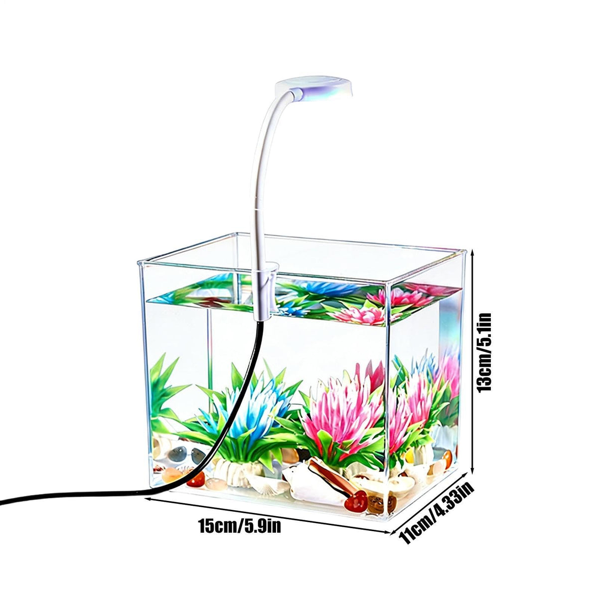 Small Aquarium with LED Lights V2738
