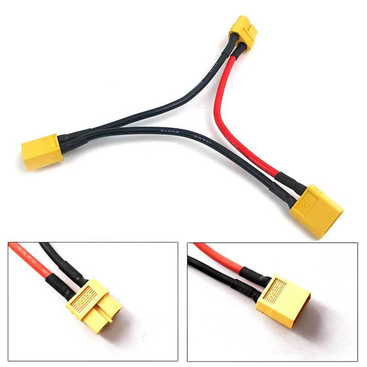 Battery Extension Cable Connector with 14awg Silicone Cord Q43747