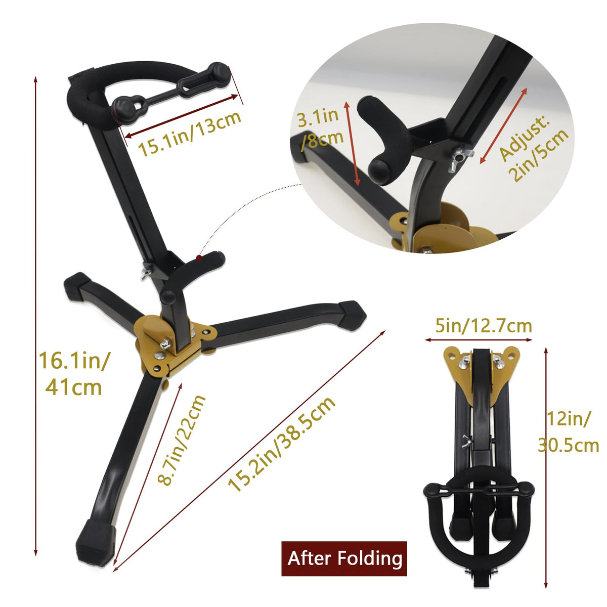 Folding Alto Tenor Saxophone Stand A5425
