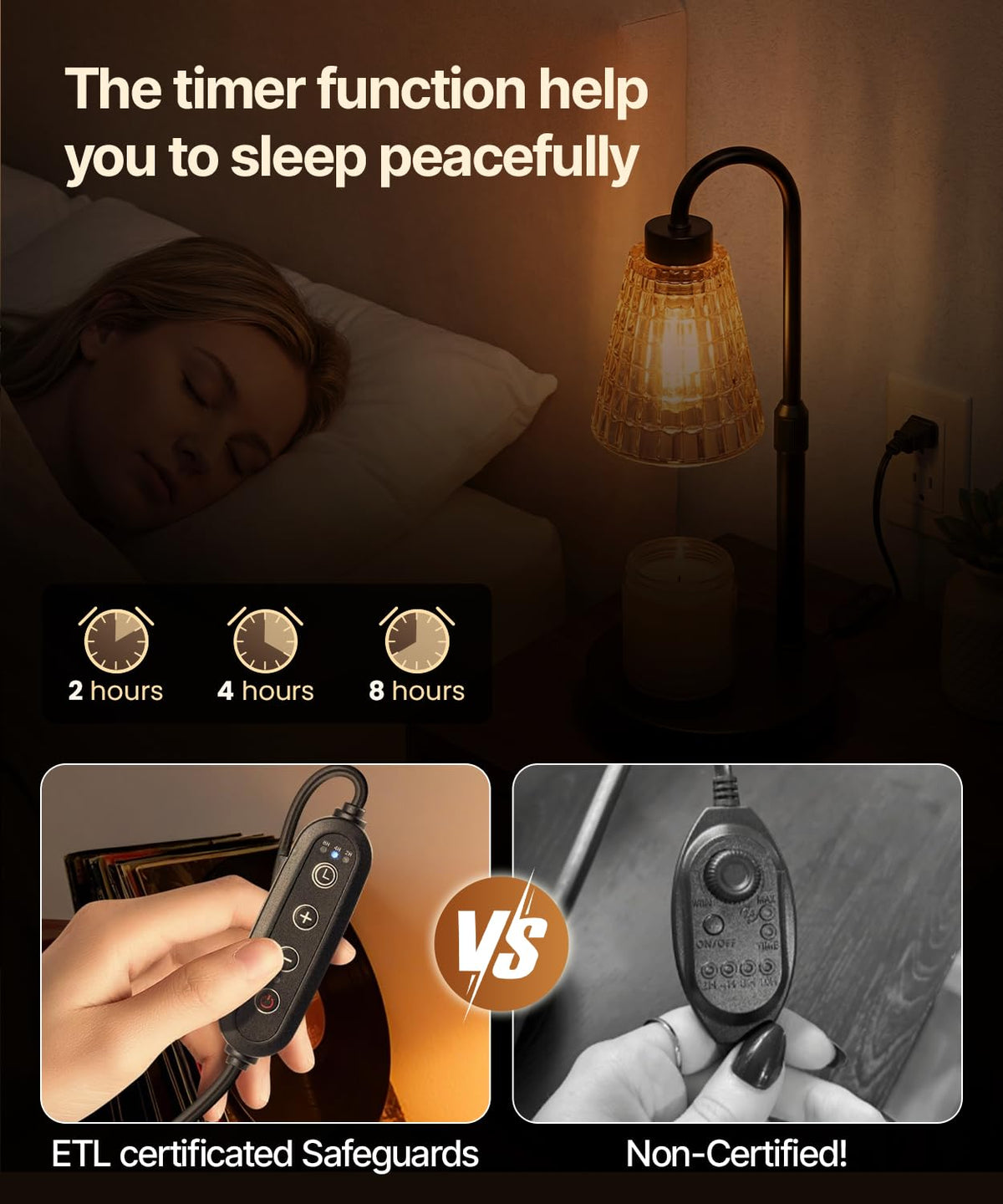 Candle Warmer Lamp with Timer Dimmer M9033
