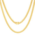 18k Yellow Gold Cuban Link Chain Necklace Y109