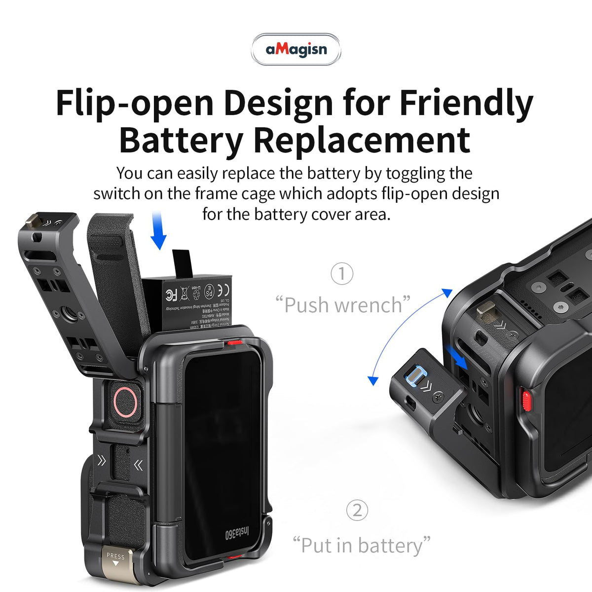 Aluminum Metal Frame Cage Case Bag with Silicone Lens Cap Screen Protector Camera Accessories Kit H477