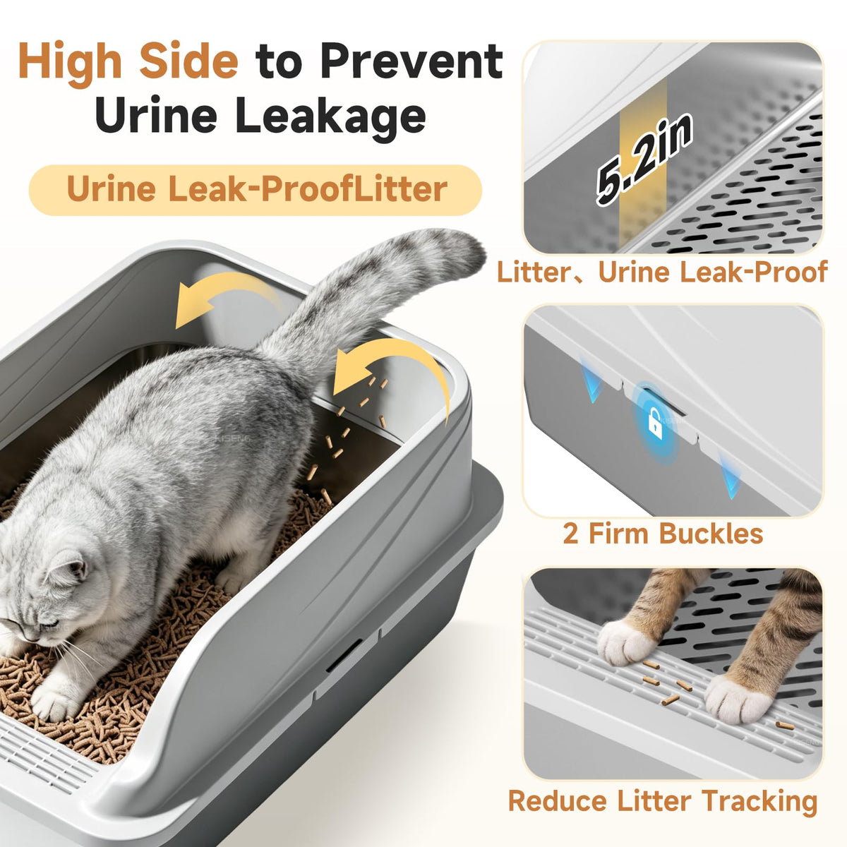 Stainless Steel Sifting Litter Box D95173