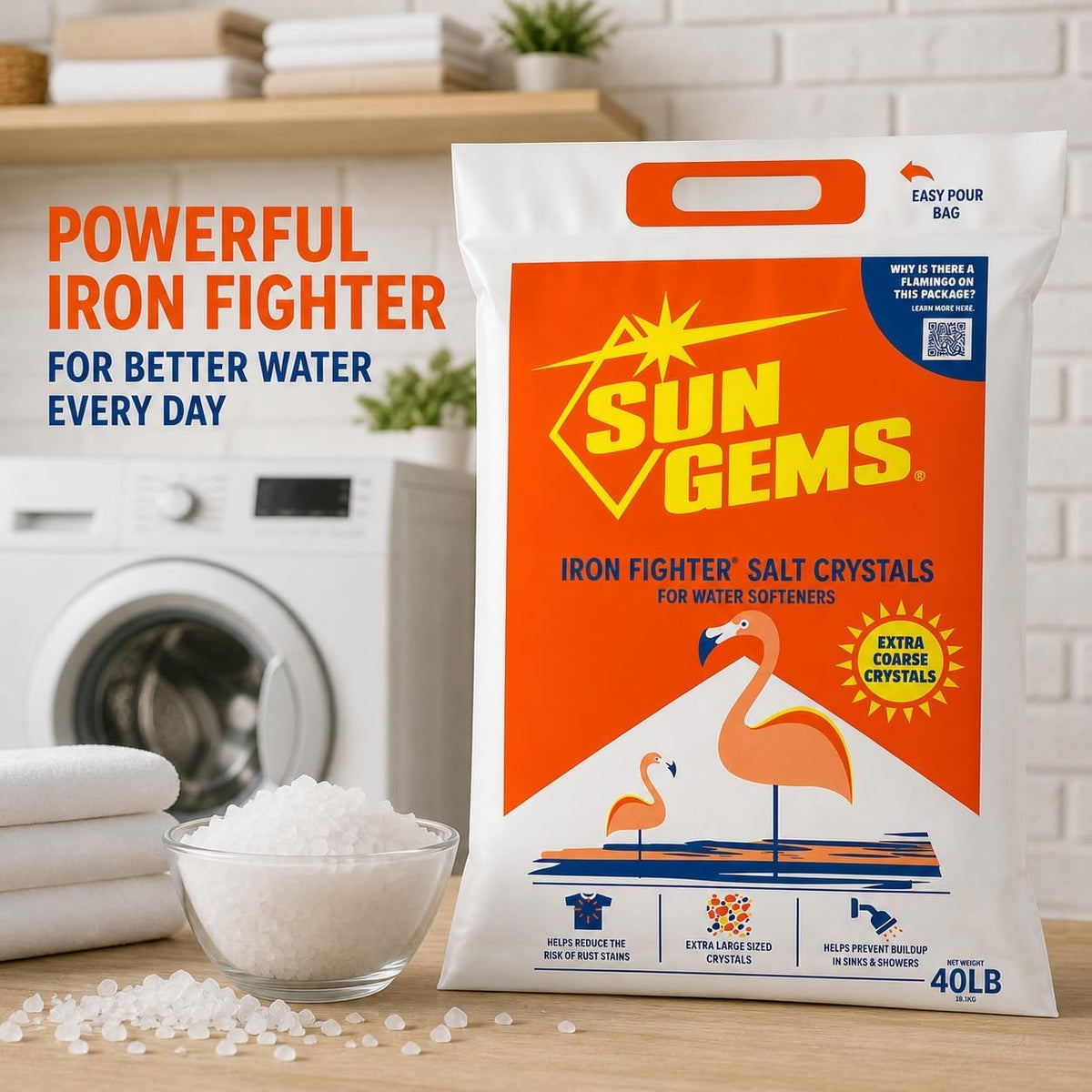 Water Softener Salt Crystals 40 lb 2 Pack V48077