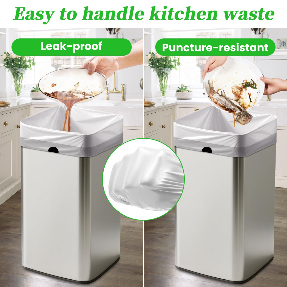 15 Gallon Drawstring Tall Kitchen Trash Bags B11648