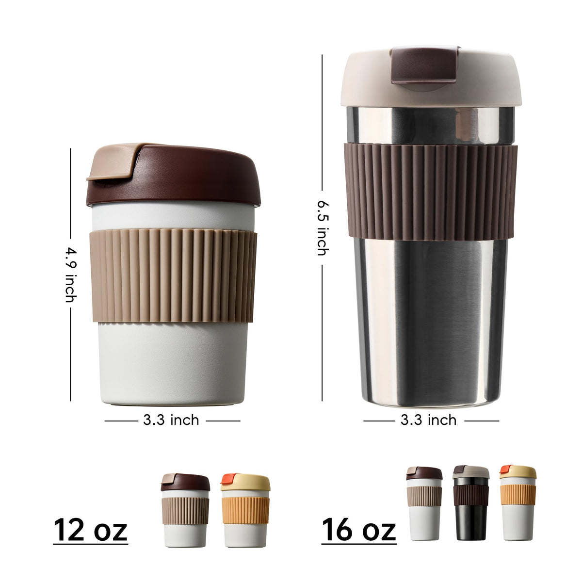Stainless Steel Insulated Coffee Travel Mug 16oz R11020