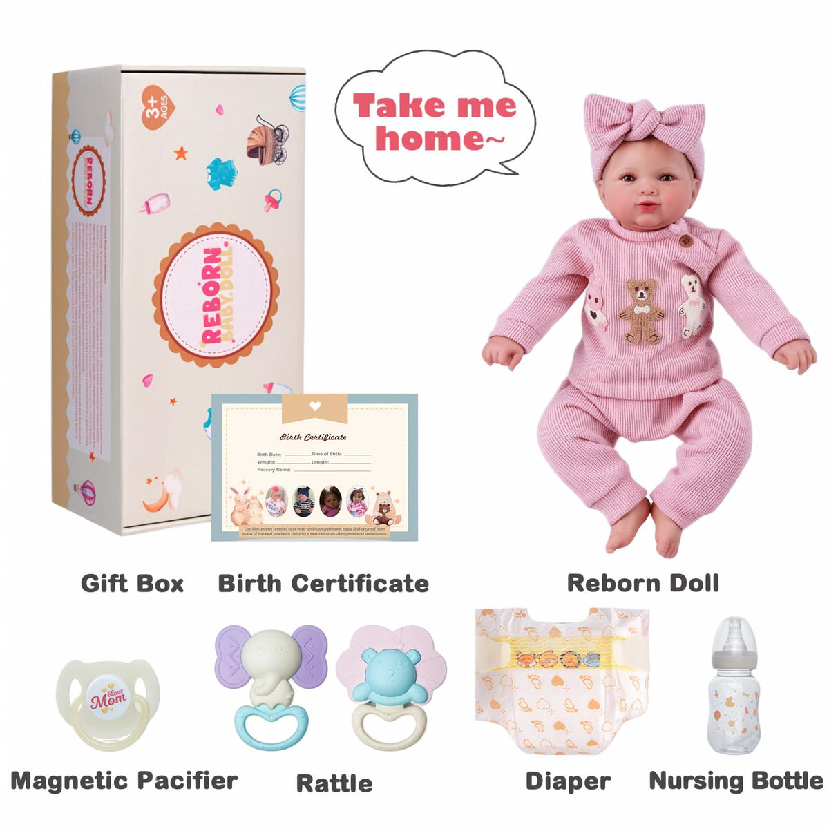 20 Inch Realistic Baby Dolls with Accessories X88831