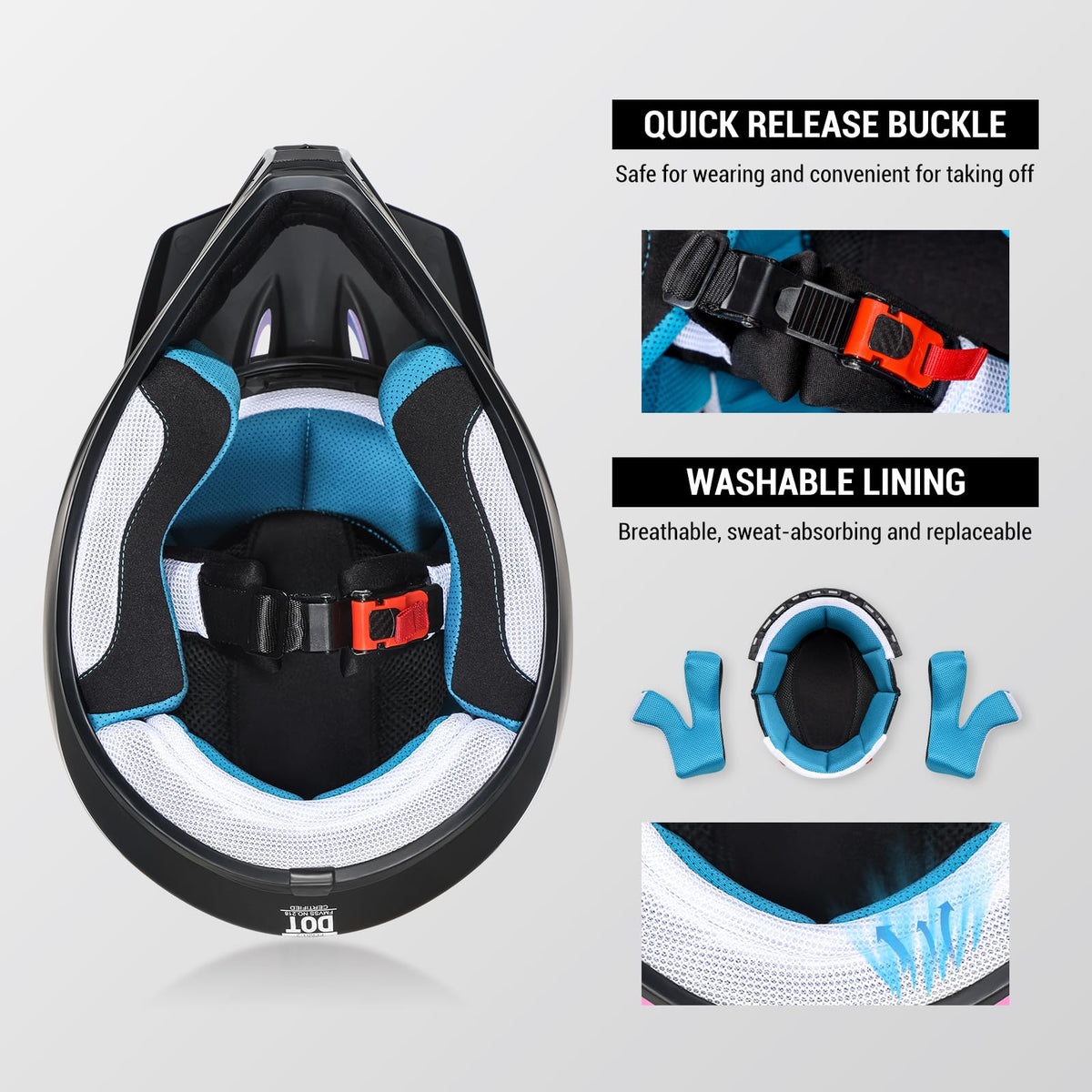 DOT Approved Full Face Motocross Helmet R479