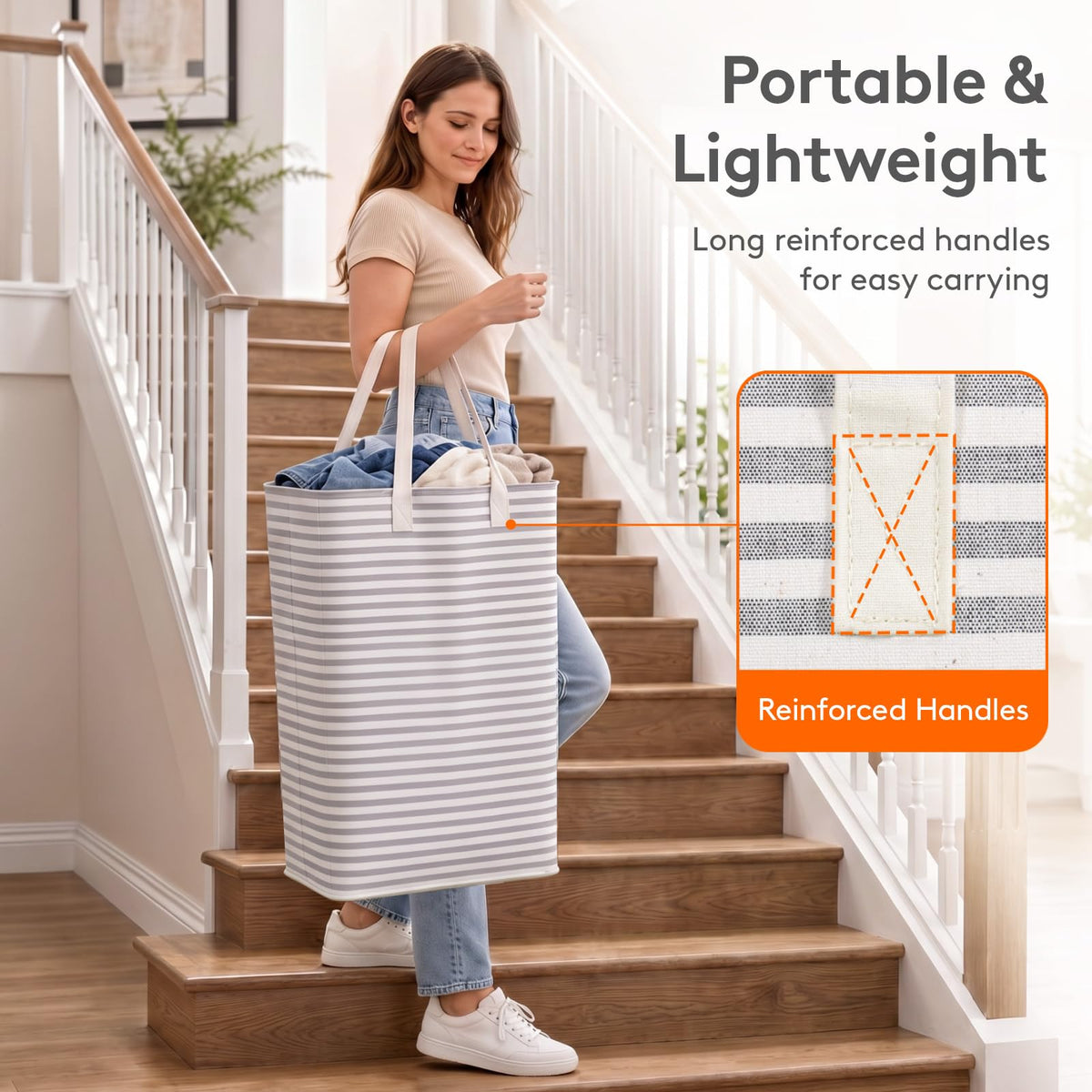 80L 2 Pack Grey Laundry Baskets S3764