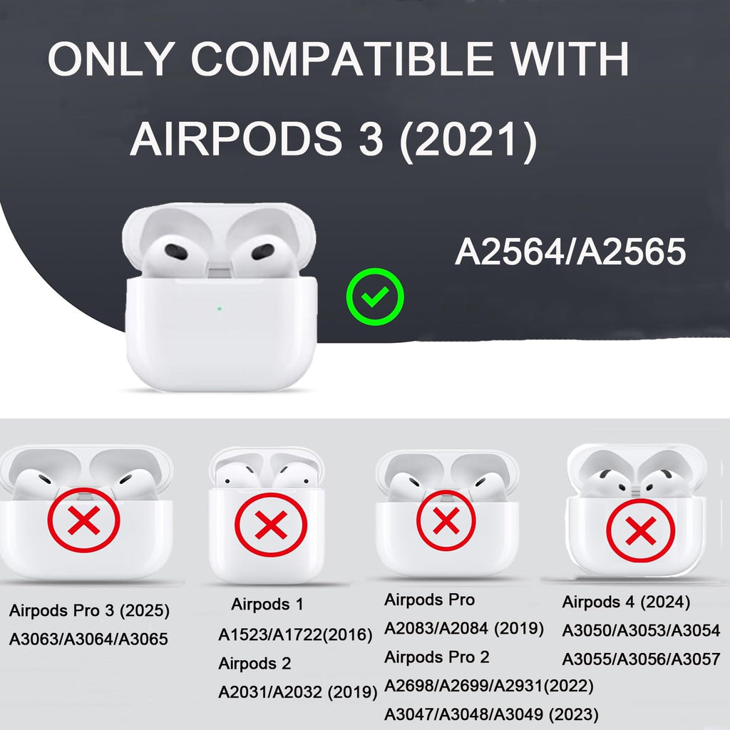 Leopard Cheetah Print AirPods 3rd Generation Case with Keychain O907134