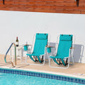 2 Pack Green Portable Folding Beach Chair with Cup Holder N552653