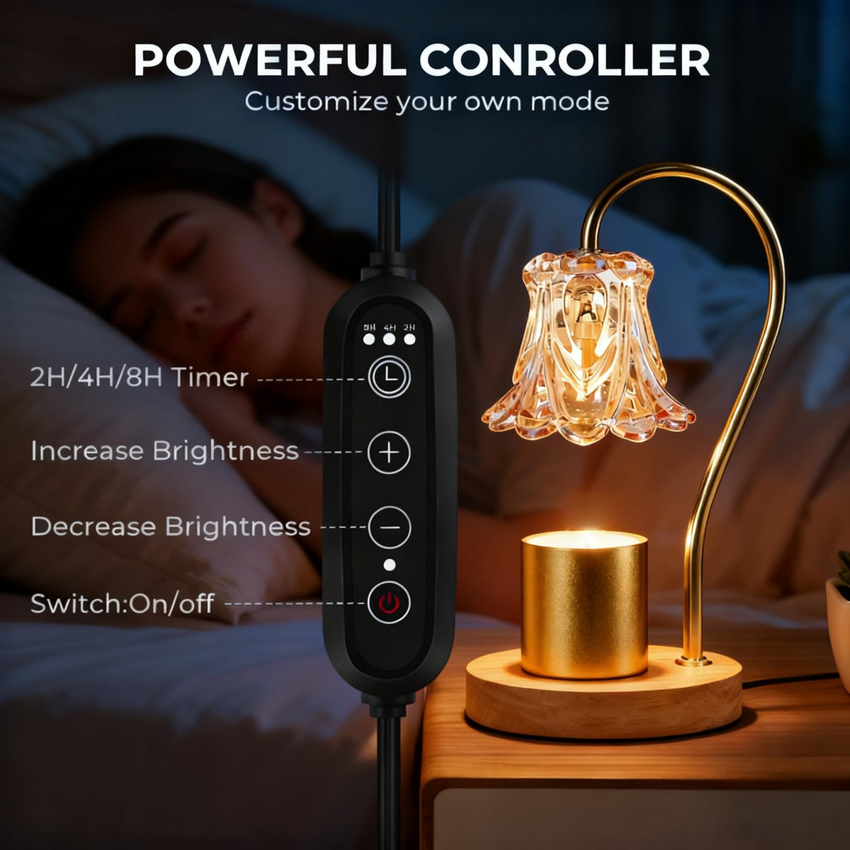 Candle Warmer Lamp with Timer Dimmable B155