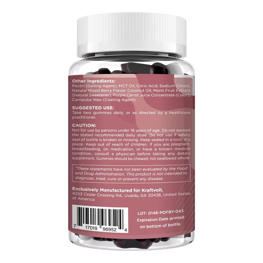 Beet Root Gummies 6000mg Mixed Berry Flavor 60 Gummies S553141