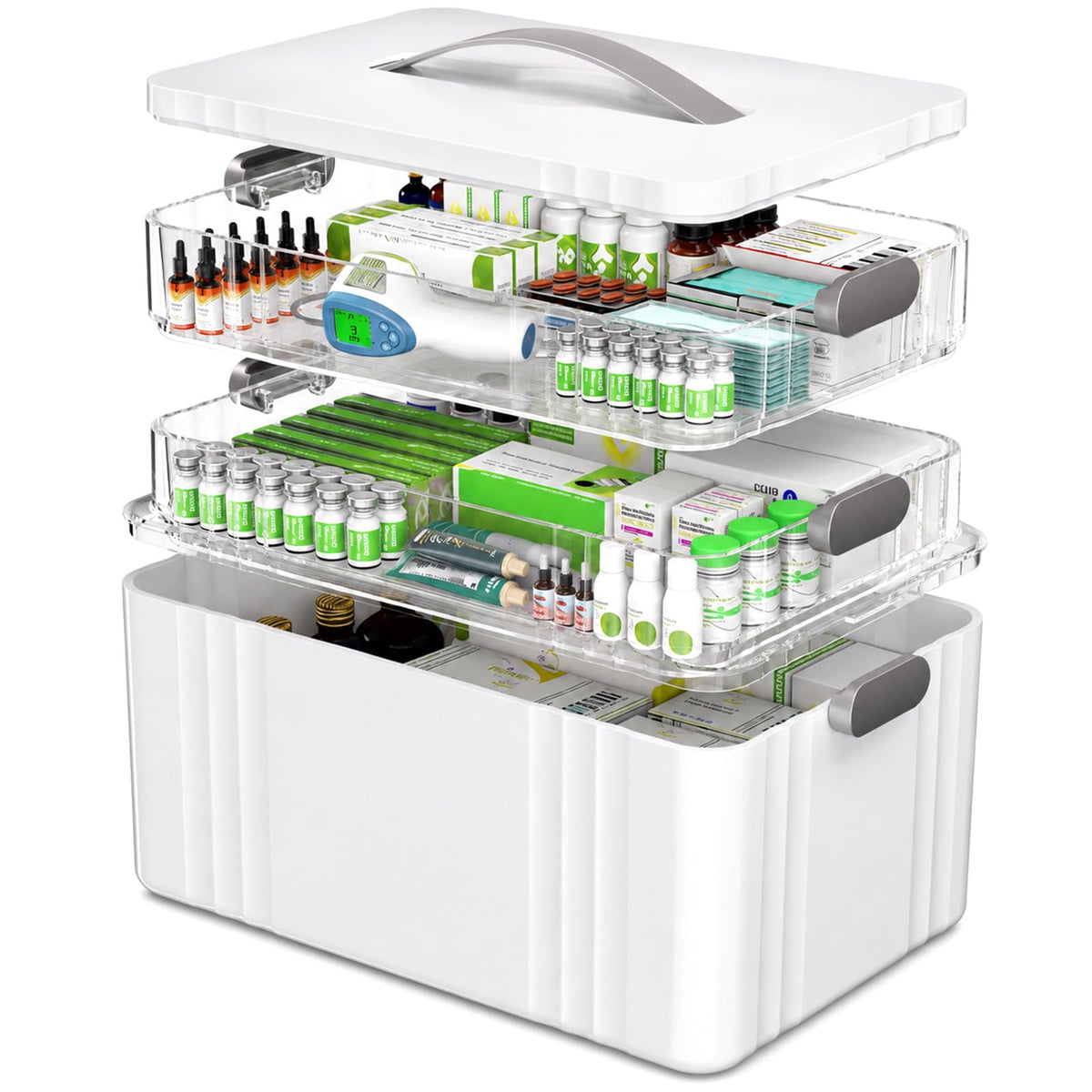 3-Tier Portable Medicine Organizer A377011