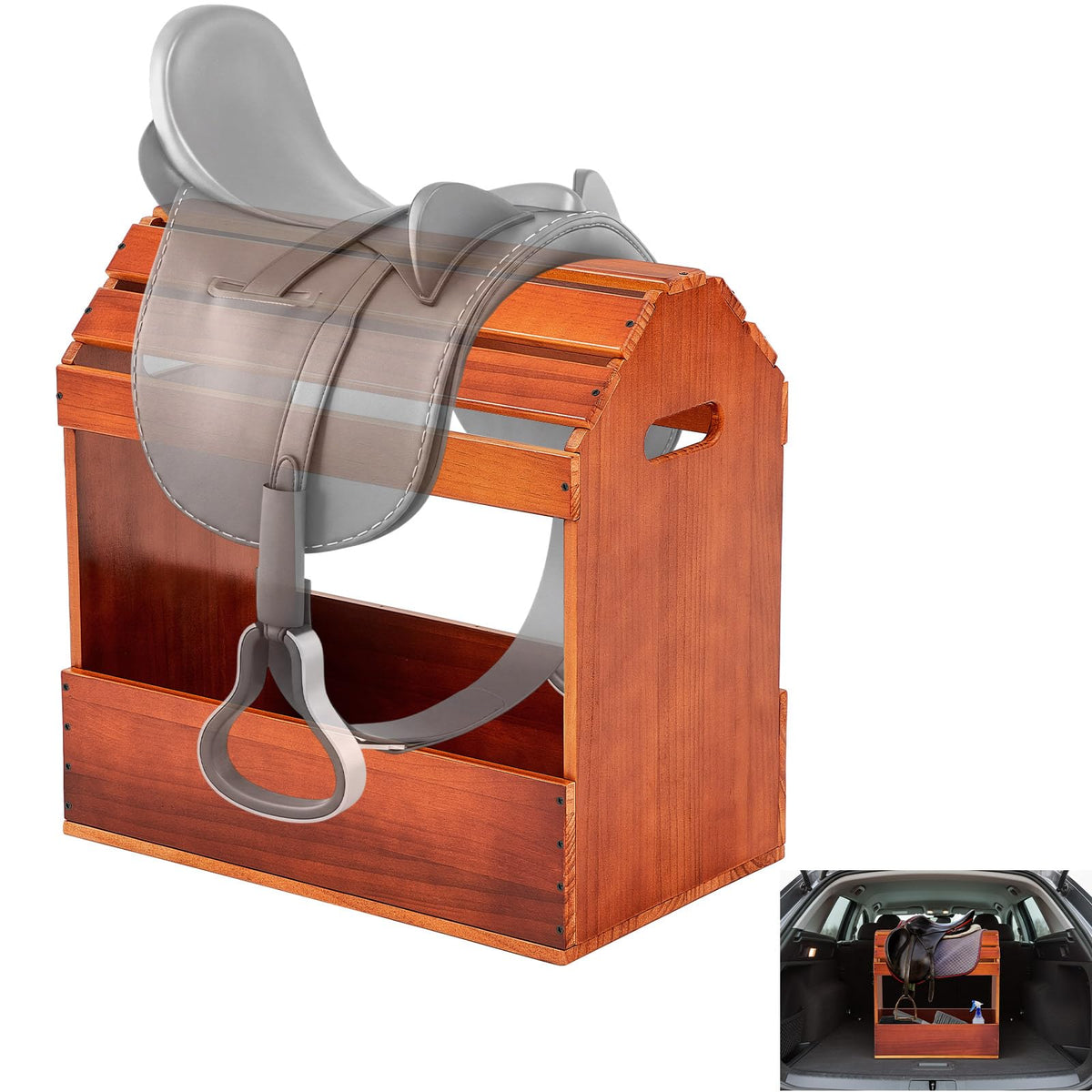 Pine Wood Saddle Rack Stand 20x12x20in P193