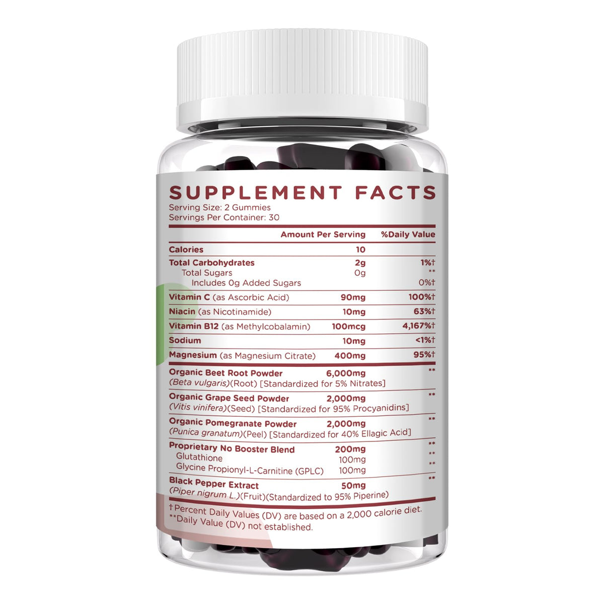 Beet Root Gummies 6000mg Mixed Berry Flavor 60 Gummies S553141