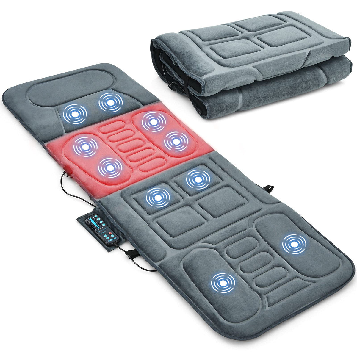 Massage Mat with 10 Vibrating Motors Heating Pad E38886