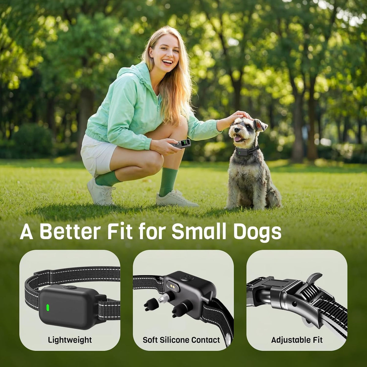 Ultra-Small IPX8 Dog Training Collar with Beep & Vibration & Shock O5812
