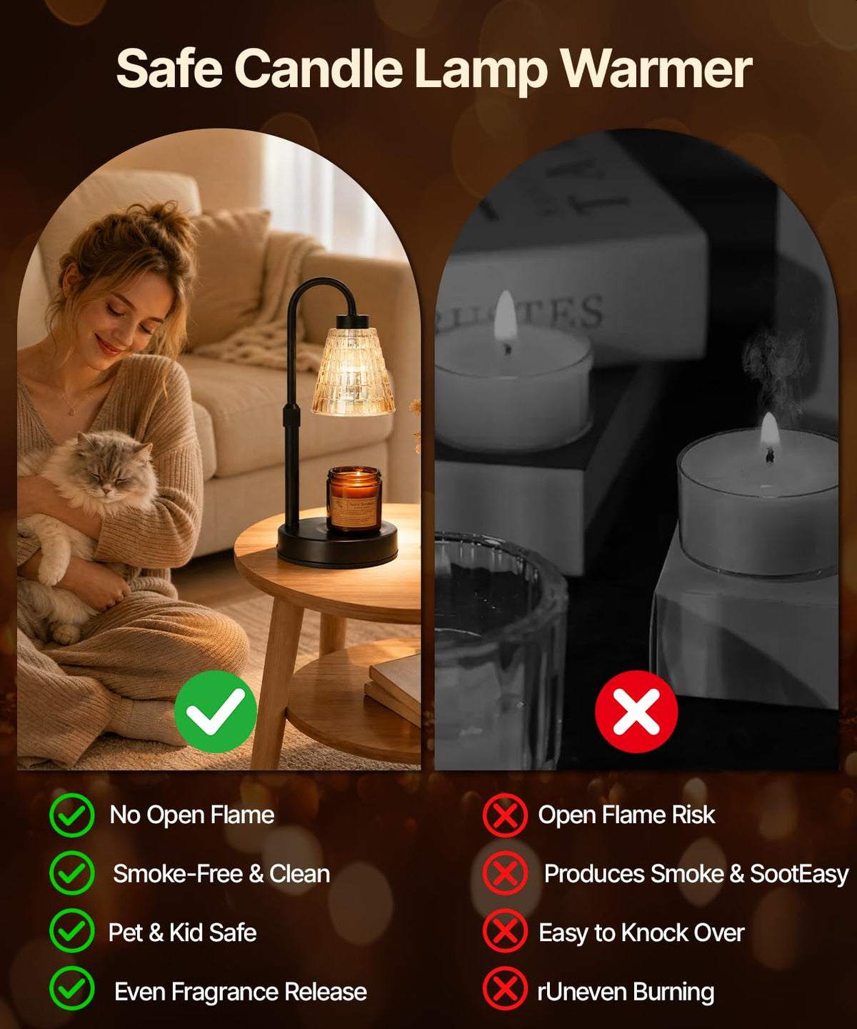 Candle Warmer Lamp with Timer Dimmer M9033