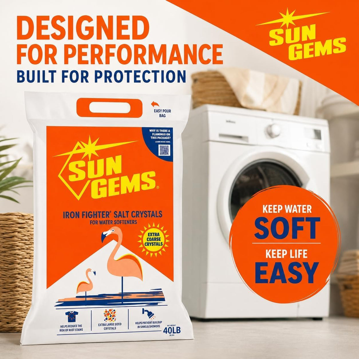 Water Softener Salt Crystals 40 lb 2 Pack V48077