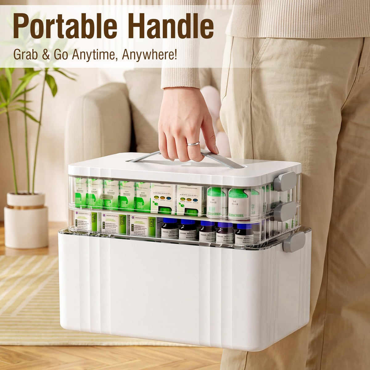 3-Tier Portable Medicine Organizer A377011