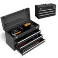 Portable Metal 3 Drawer Lockable Tool Box A6914