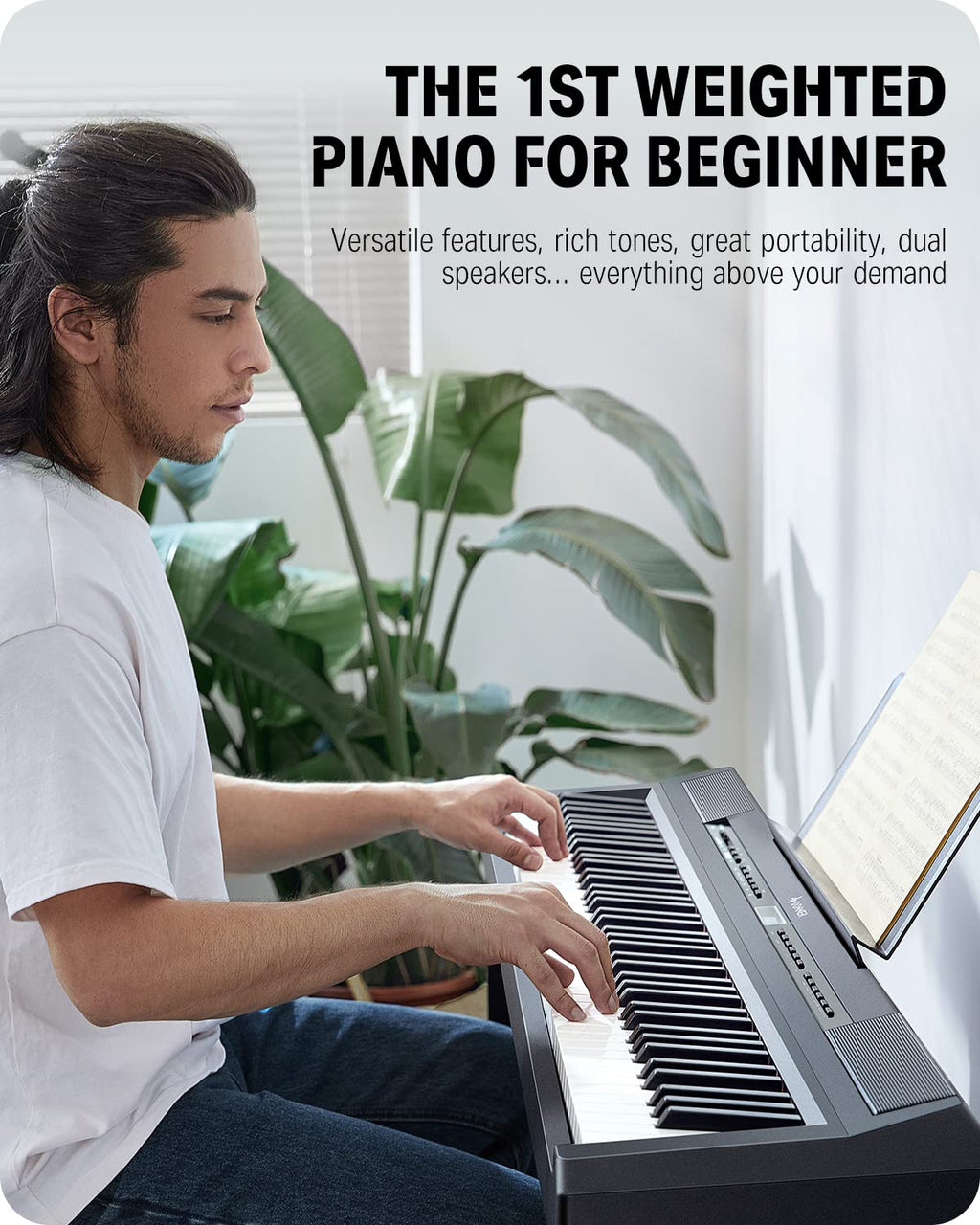 88 Key Weighted Digital Piano with Sustain Pedal K944459