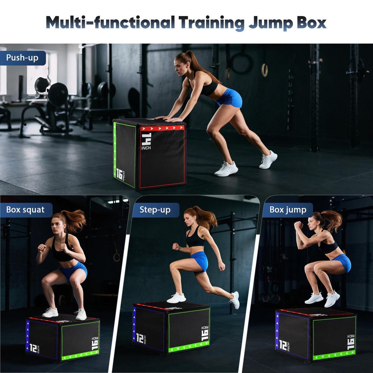 3 in 1 Foam Plyometric Jump Box B80916