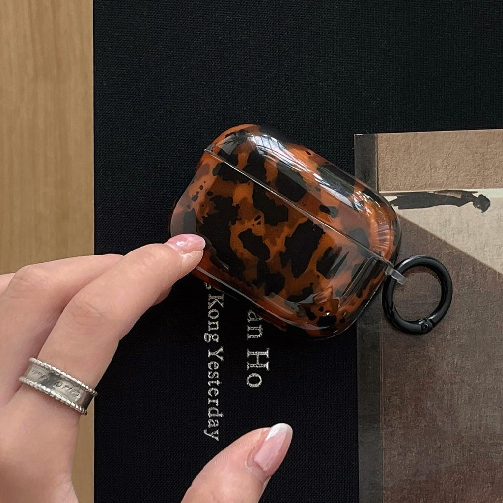 Leopard Cheetah Print AirPods 3rd Generation Case with Keychain O907134