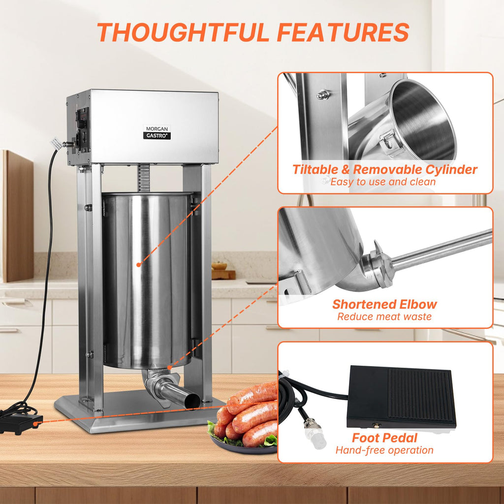 15L Stainless Steel Electric Sausage Stuffer Y990565